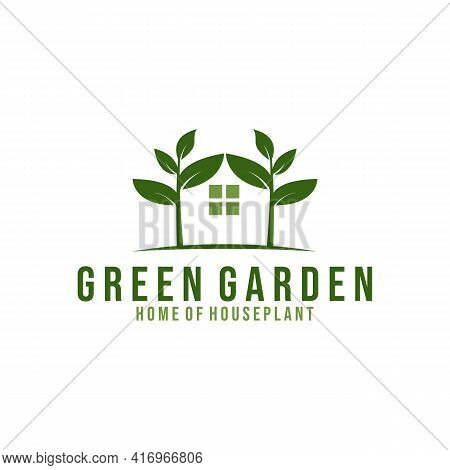 Home Garden Design Logo Template Vector Illustration