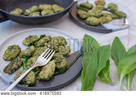 Healthy Home Made Gnocchi With Wild Garlic
