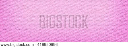 Pink Classic Jeans Denim Texture. Light Jeans Texture. Realistic Vector Illustration.