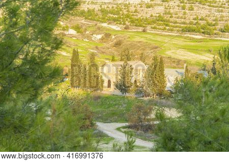 December 2020. Athienou, Larnaca Cyprus. The Church Of Arhangelou In Athienou, Larnaca Disrict, Cypr