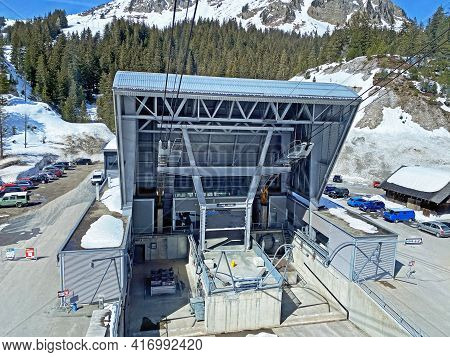 The Bottom Station Of The Cable Car Col Du Pillon - Scex Rouge On The Valley Station (travel Destina