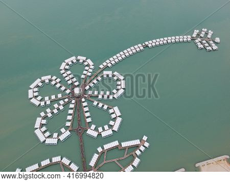 Port Dickson, Malaysia- Circa December, 2019: An aerial view of Lexis Hibiscus during day time. Its 