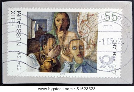A stamp printed in Germany shows 