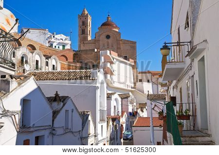 Panoramic view of  Pisticci. Basilicata. Southern Italy.