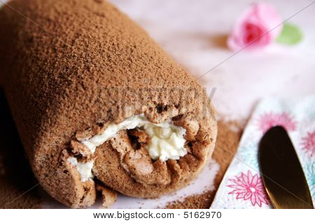 Hjemmelavet schweizisk chokolade Roll