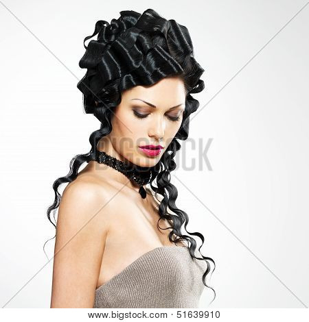 Beautiful Woman With Fashion Hairstyle