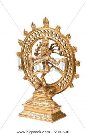 Statua di Shiva Nataraja - Lord Of Dance isolato
