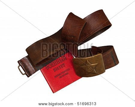 Soldier's belt and military ID