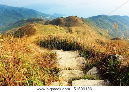 Hiking path on the mountain