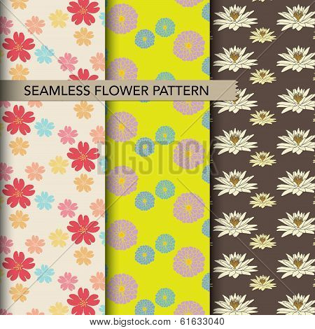 Colorful Flower Pattern Set Original