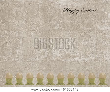 Easter Vintage Card With Egg Frame