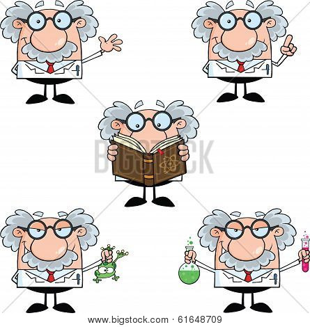 Scientist Or Professor Different Poses 2  Collection Set