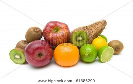 Fruits Isolated On White Background