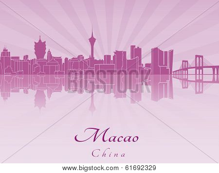 Macao Skyline In Purple Radiant Orchid
