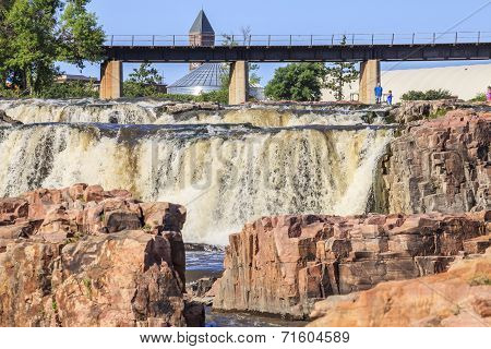 Waterfalls In Sioux Falls, South Dakota, Usa