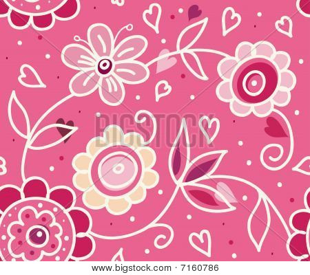 Elegante patrón floral del día de San Valentín