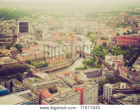 Retro Look Berlin Aerial View