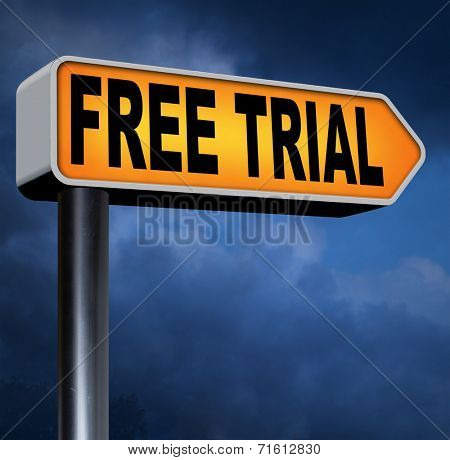 Free trail product sample promotion for product or membership