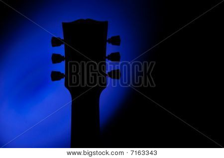 Silhouette der ein Les Paul Gitarre Typ