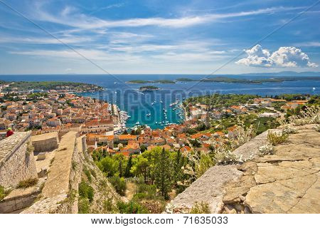 Town Of Hvar And Paklinski Islands View