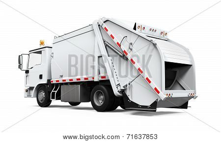 Garbage Truck Isolated