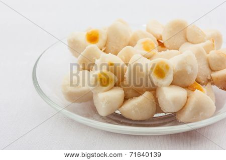 Kleeb Lamduan or Thai shortbread cookies