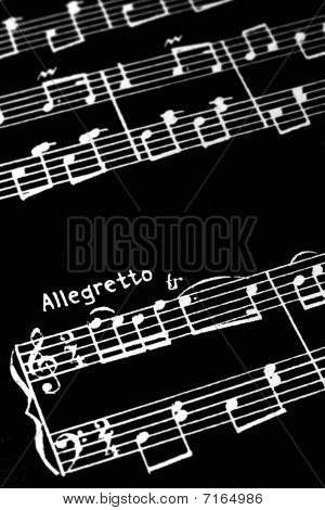 Música notas negativas