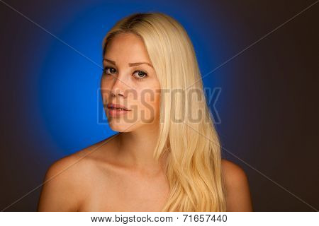 Neauty Portrait Of Cute Blonde Woman
