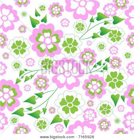 Fond de fleurs. Sans soudure
