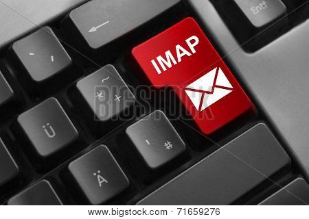 Keyboard Red Button Imap Email Symbol