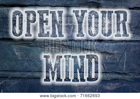Open Your Mind Concept