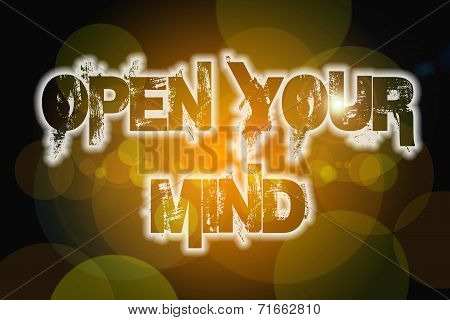 Open Your Mind Concept