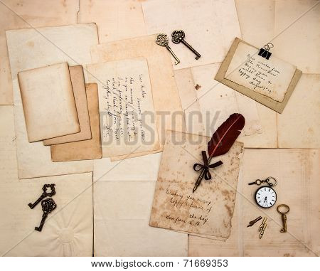 Vintage Letters And Handwritten Postcards