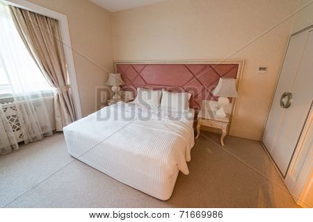 GABALA - MAY 18: Room in Riverside Hotel on May 18, 2014 in Gabala, Azerbaijan. Riverside hotel is first 5 star hotel in Gabala, Azerbaijan