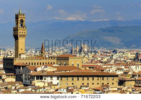 Florence  panorama of Florence  view of Florence  Florence in spring  Florence Cathedral  Palazzo Me