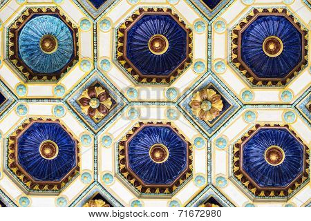 Colorful tiles on a wall