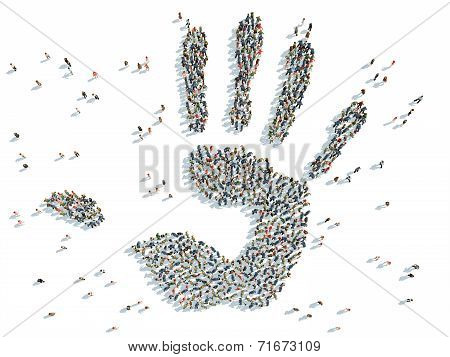 palm with people