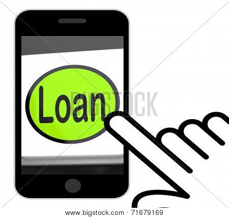 Loan Button Displays Lending Or Providing Advance