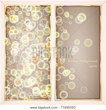 Vector illustration of elegance greeting card with bubbles