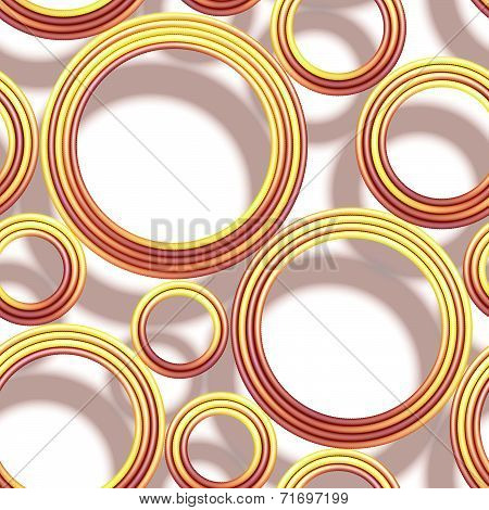 Vector seamless pattern with colored threads and shadows