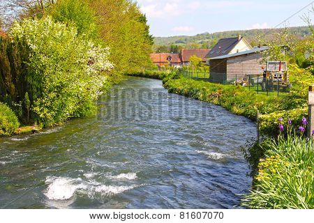 River In Normandy Village