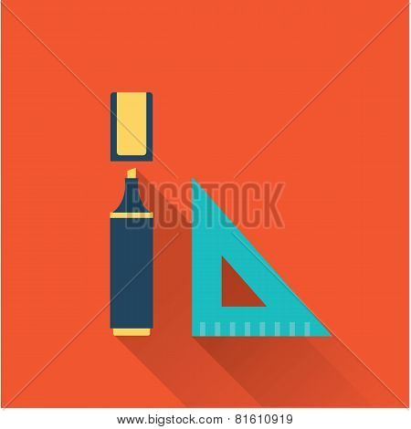 marker and ruler