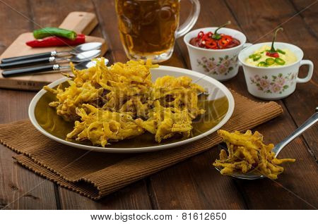 Onion Bhajis, Czech Beer