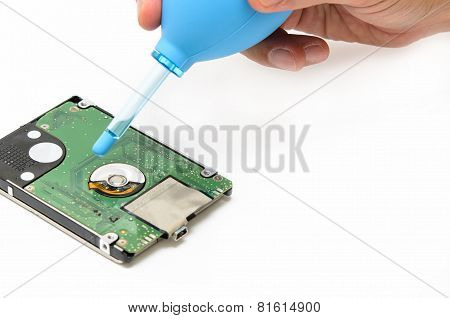 Hand Cleaning Hard Disk