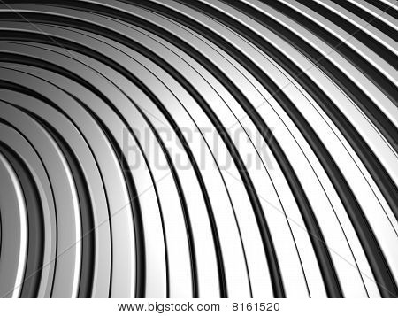Forma curva in alluminio Silver Stripe sfondo