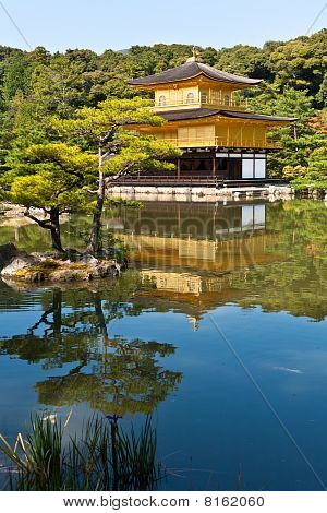 Templo Dourado de japonês.