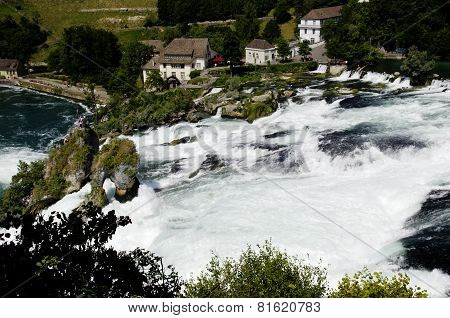 Rhina Falls In Switzerland