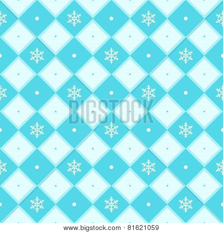 Seamless pattern. Snowflakes on a blue background.