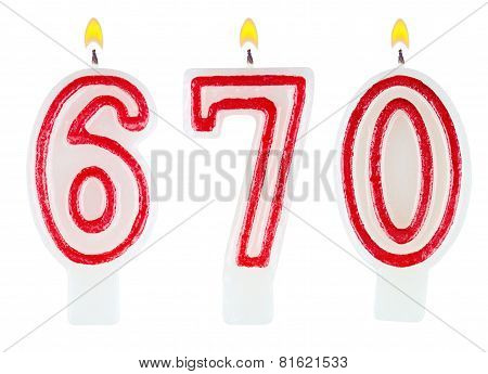 Candles Number Six Hundred Seventy