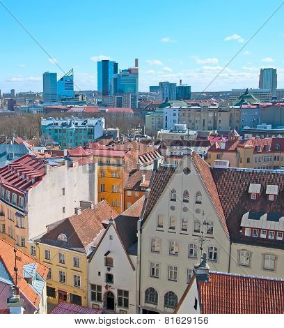 Tallinn. Estonia. Top view of the city